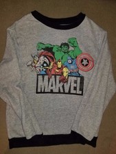 Marvel Comics Hulk Iron Man Captain America Thor Sweatshirt Youth L Large 60/40