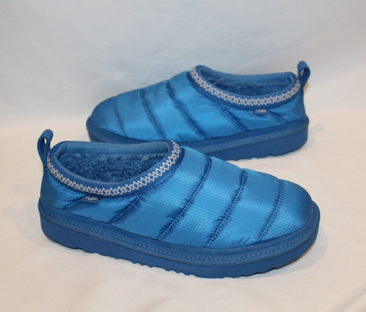 NIB UGG TASMAN YOUTH WOMEN'S PUFFER SHEARLING LINED SLIPPERS