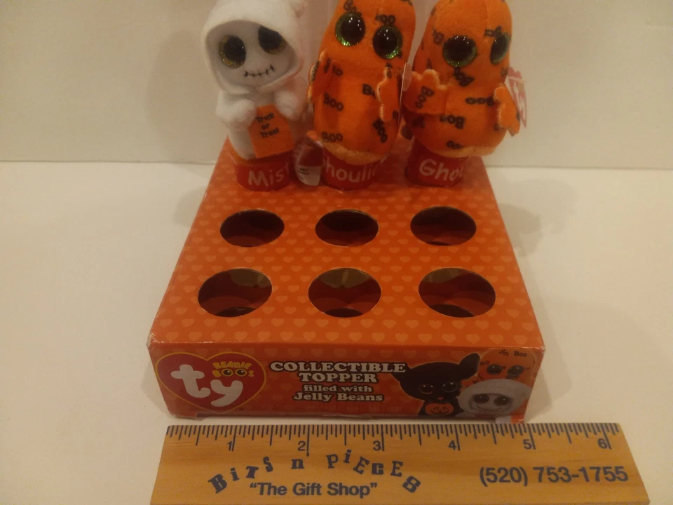 ty Halloween Beanie Boos Mist & 2 Ghoulies w Store Display -Great for Halloween! - Image 1 of 4