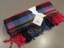 NEW Pottery Barn Garnet Plaid Throw Blanket 55x80 Christmas Pairs w Declan Plaid