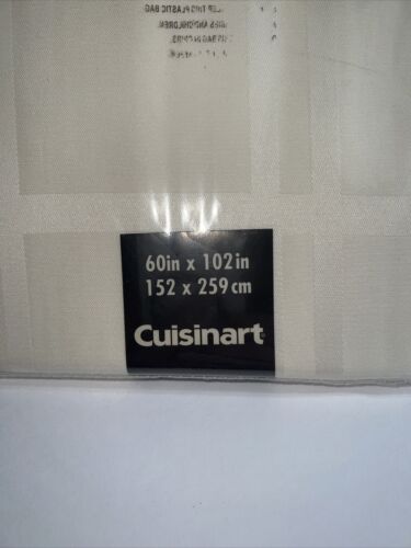 Cuisinart NIOP Spill Proof Stain Resistant Microfiber Tablecloth, 60x102, ECRU - Picture 5 of 5