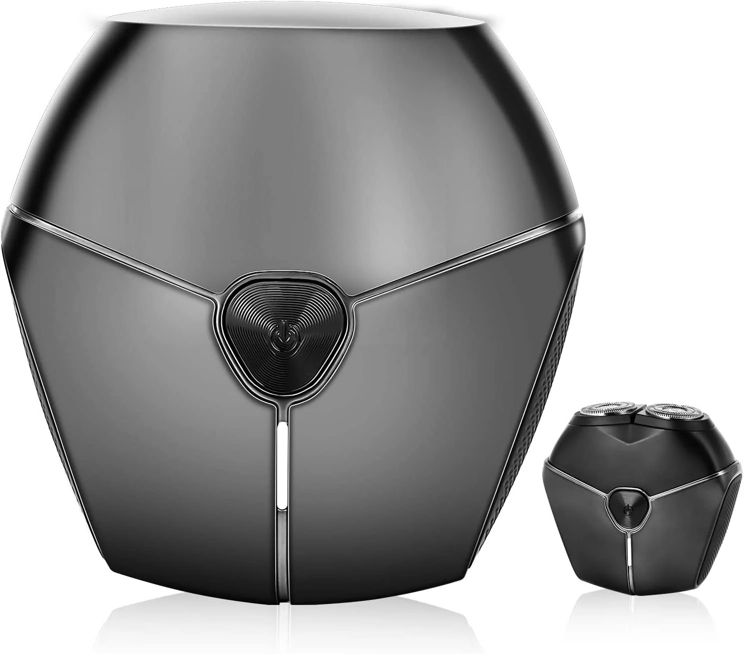 Mini rasoir électrique étanche noir série Nomad avec tondeuse barbe rechargeable USB