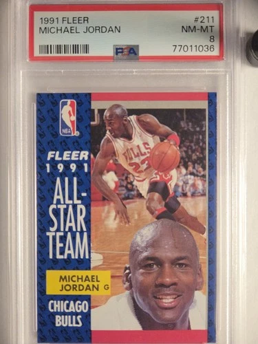 1991 Fleer Michael Jordan #211 PSA 8
