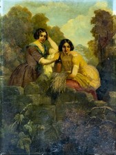 James John Hill (UK,1811-1882) oil painting antique 135621