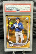 2025 Bowman Chrome Sapphire Hyeseong Kim Image Variation Gold /50 PSA 10 POP 2