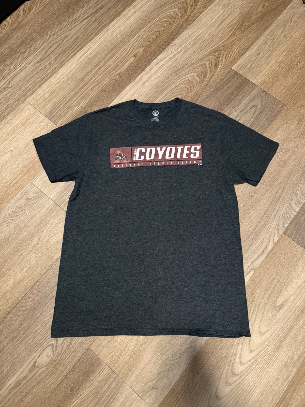 Arizona Phoenix Coyotes Hockey NHL Shirt Mens Size Large Gray Tee