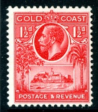 Gold Coast 1928 British Colony KGV 1½p Sc #100 Mint K241