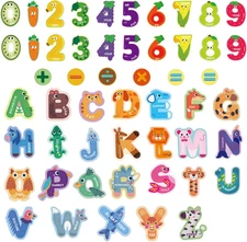 52PCS Magnetic Letters and Numbers Large Fridge Magnets for Toddlers 1-3 Cute An