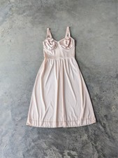 Vintage Olga Ivory Underwire Bra Nylon Chemise Slip Dress