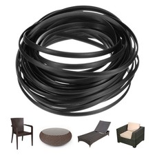 1-Pack Wicker Repair Kit, 5mm x 33ft/10m Plastic Flat Rattan Black