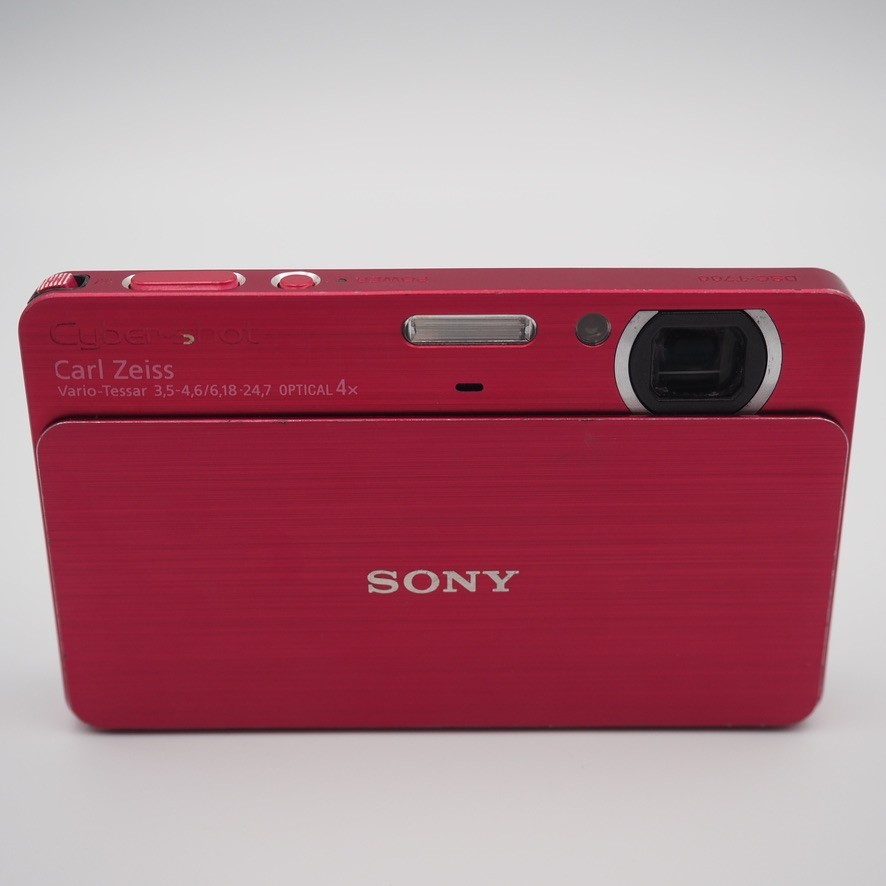 EXC] SONY Cyber-shot DSC-T700 Pink Red Camera w/Battery Charger