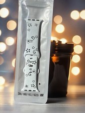 Apple Watch Silicone Floral Two-Piece Band Strap White/Black 38/40/41/42mm