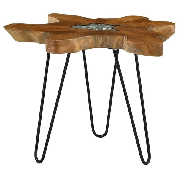 Couchtisch 70 X 45 Cm Massivholz Teak Und Polyresin-image