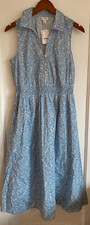 J. Crew ~ Blue Floral Sleeveless Pocket Dress ~ Size 6 ~ NWT