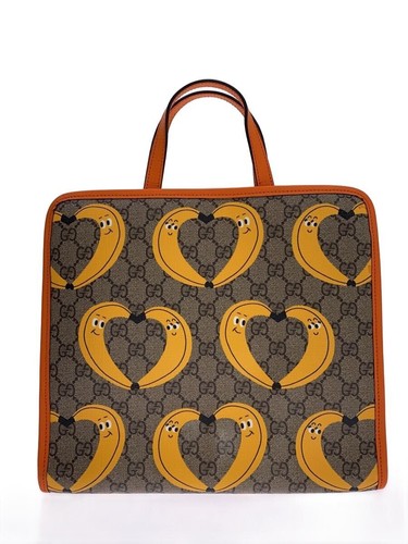 GUCCI handbag PVC BRW allover pattern 605614