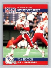 1990 Pro Set Rookie RC #739b Tom Hodson New England Patriots Football Card. rookie card picture