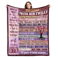 70th Birthday Gifts for Women BlanketGifts for 70 Year Old Woman70th Birthday