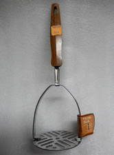 Vintage EKCO "Teak Island" Stainless Potato Masher NEW OLD STOCK Unused USA