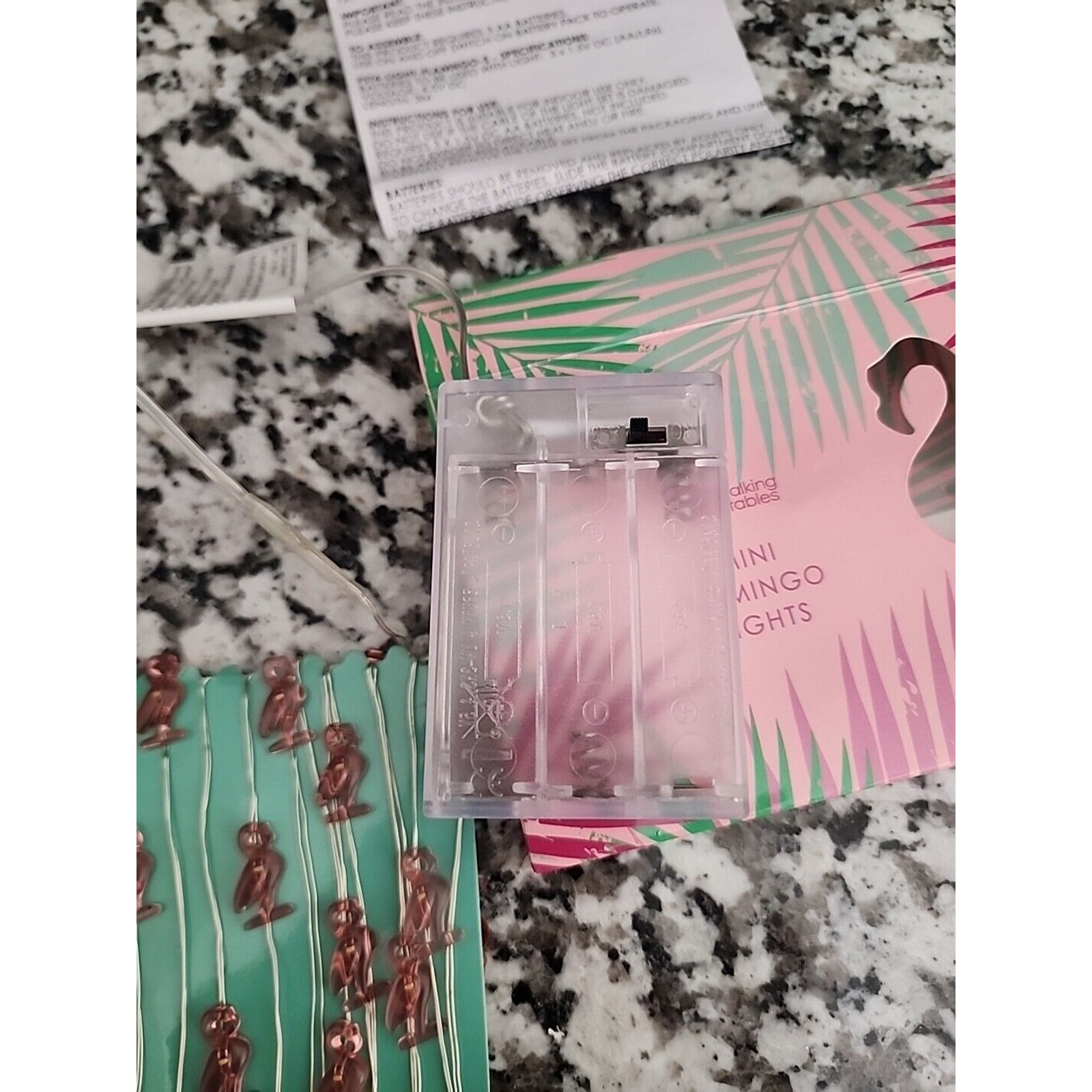 Talking Tables New in Box Tropical Mini Pink Flamingo LED Lights