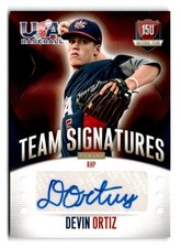 2014 Devin Ortiz Panini USA Baseball Rookie Auto 078/299 - San Diego Padres