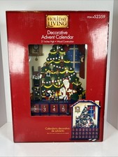 HOLIDAY LIVING Decorative Advent Calendar 21 Inches High Wood 52359 Brand New