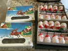 Vintage Santa Clause Christmas Tree Lights String Lights 8 Plastic Blow Mold — photo 2