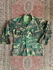 Vintage USMC Jacket ERDL Camo Ripstop Combat Utility 70s Military Small Short