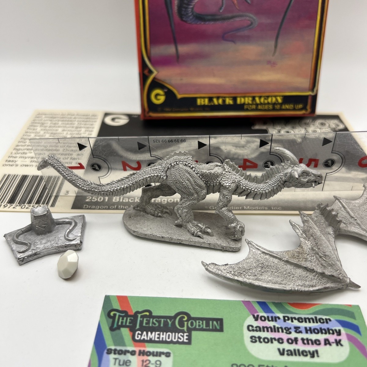 Figurine Grenadier Dragon Lords 2501 Black Dragon 1984 – Vintage, Collection Années 80