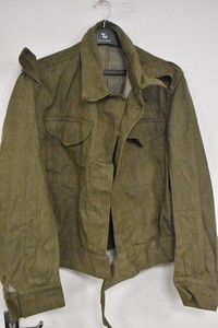 Vintage British Army 1950s Denim Battle Dress Blouse 1955 Dated Size 7