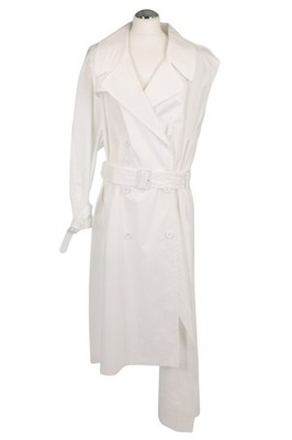 Moschino Damen Jacke Gr. 38 (IT 44) Weiß NEU Trenchcoat Mantel