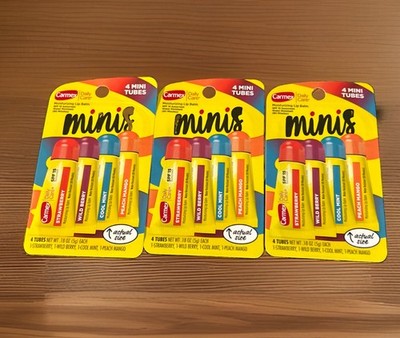 Lot Of 3 Carmex Minis SPF Moisturizing Lip Balm 4 in Each Pack (12 Minis Total)