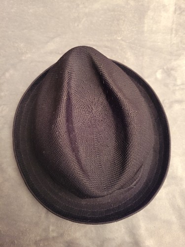 Kangol Tropic Player Fedora Hat Cap Medium Black Newspaper Rake Classic Retro - Picture 5 of 11