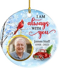 Personalized Memorial Ornament I Am Always with You Ornaments with Photo Pict...