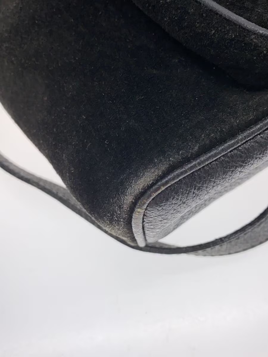 GUCCI Backpack Suede Black Solid Bamboo - image 7