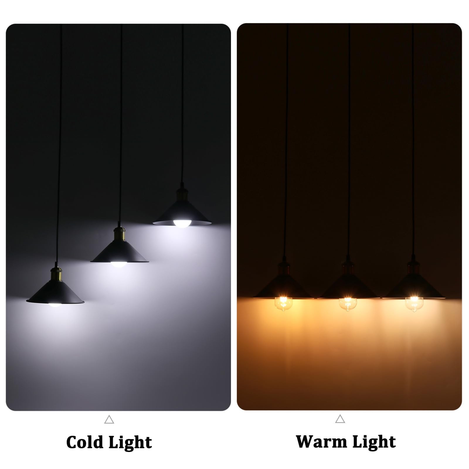 3-Light Industrial Pendant Light Fixture, Adjustable Metal Hanging Lamp, Vint...