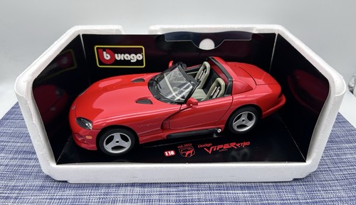 Bburago 1/18 Dodge Viper RT/10 1992 Rouge - Modèle Moulé Sous Pression Série Diamant