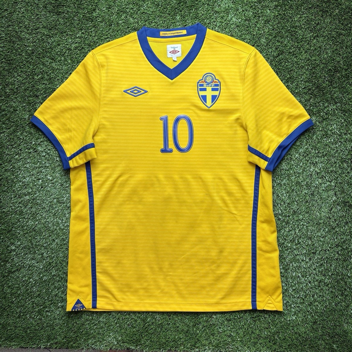 2010 2012 Sweden Zlatan Ibrahimovic Jersey Shirt Kit Home Large