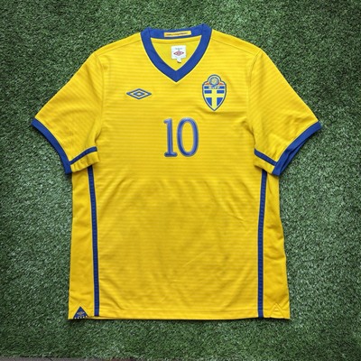 2010 2012 Sweden Zlatan Ibrahimovic Jersey Shirt Kit Home Large