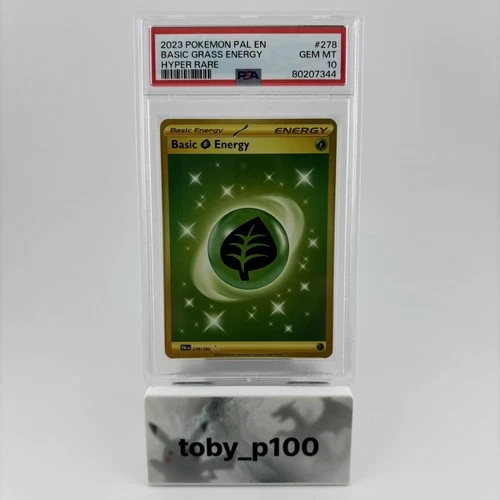 Pokemon Basic Grass Energy 278/193 Paldea Evolved Hyper Rare TCG #278 - PSA 10