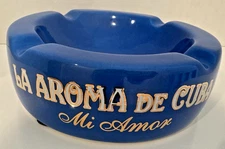 La Aroma De Cuba Mi Amor Royal Blue Ceramic Ashtray New in box