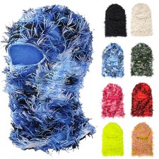 1 Hole Knitted Full Face Mask Winter Ski Cap Balaclava Beanie Tactical Warm Hat