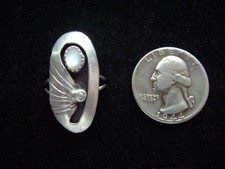 Vintage Southwestern Sterling Silver and Mother of Pearl Ring Size 9.5
