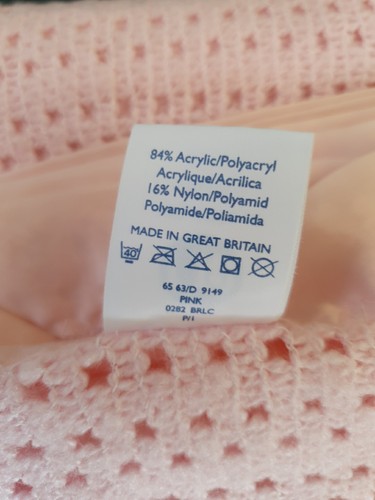 Mothercare Rosa Vintage Carrozzina Coperta Cellulare Acrilico 2543121 Ottime Condizioni Made GB - Foto 3 di 5