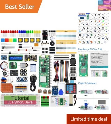 Ultimate Starter Kit for Raspberry Pi Pico 2 W Included, Dual Arm Cortex-M33 ...