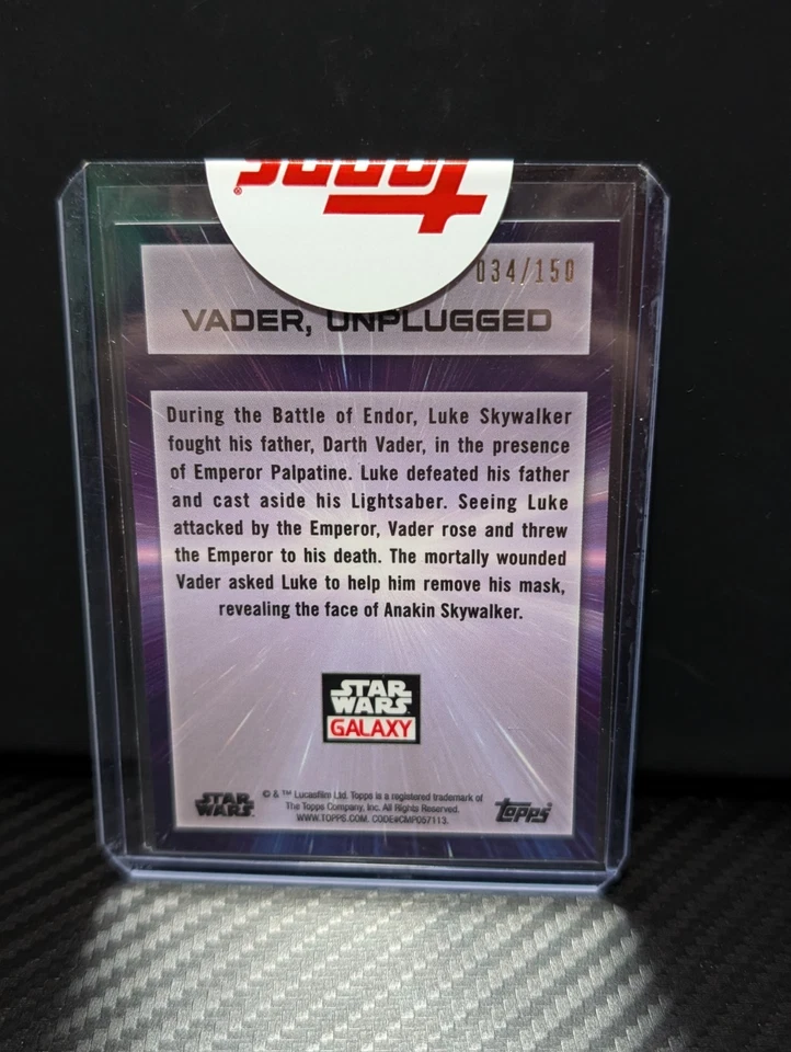 2022 Topps Chrome Star Wars Galaxy Atomic Refreactor /150 Vader Unplugged - Image 2 of 2
