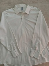 Brooks Brothers Non-Iron Stretch Supima Cotton White Button-Down 18/35 NWOT
