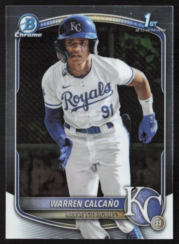 2025 Bowman Chrome Prospects Warren Calcano #BCP-185 GS1