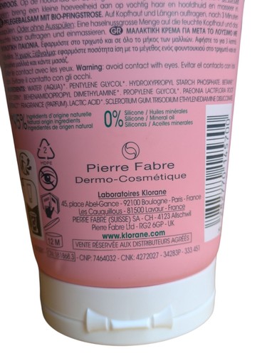 Paquete de 4 acondicionadores de cuero cabelludo sensible Klorane peonía Francia microbioma natural - Imagen 5 de 9