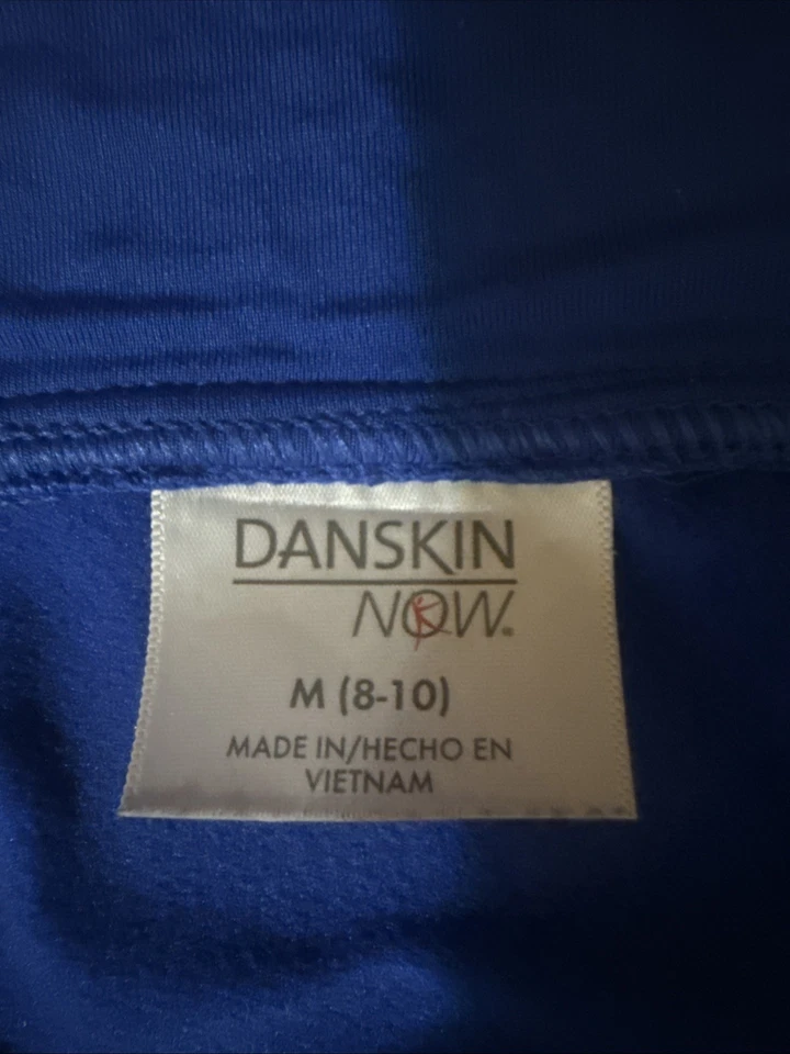 Danskin теперь женщин 1/4 молнии пуловер полу облегающая рубашка с длинным рукавом размер M синий - Изображение 4 из 4