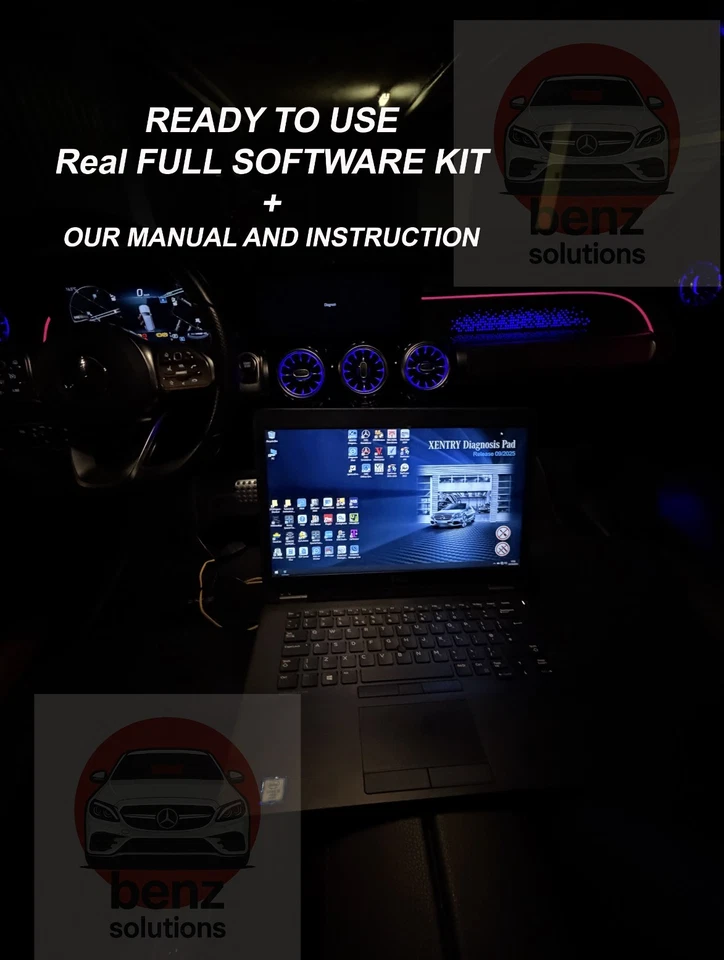 Laptop with Mercedes Xentry Diagnosis 09.2025 +Full SW KIT + set of cables OBDII - Bild 2 von 4